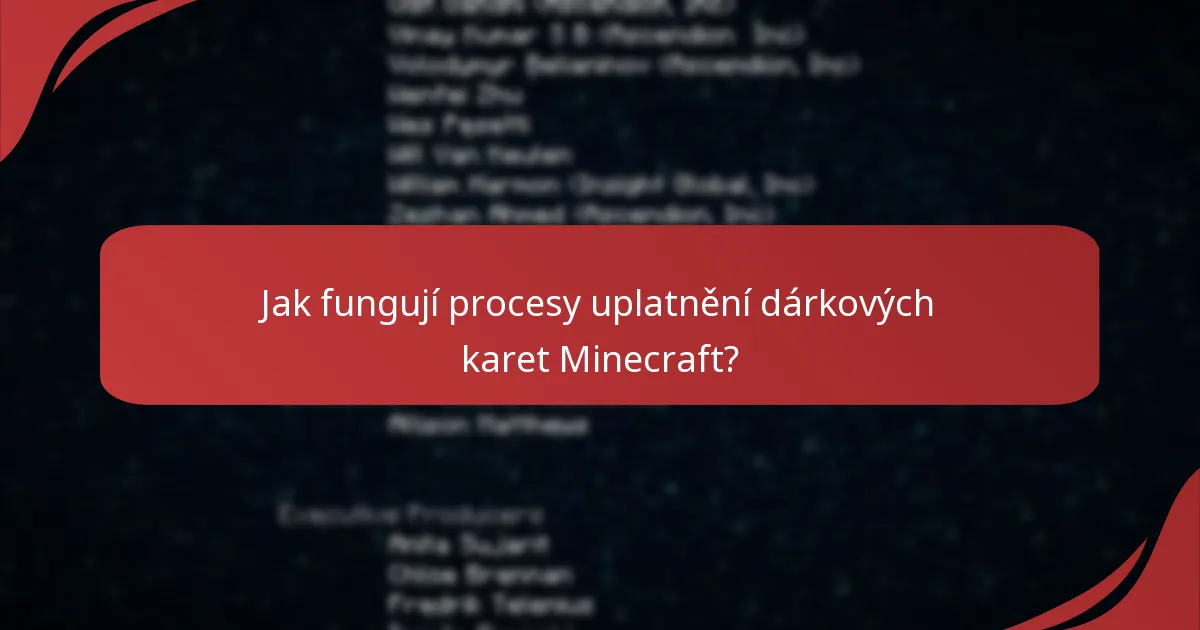 Jak založit obchodní účet pro dárkové karty Minecraft?