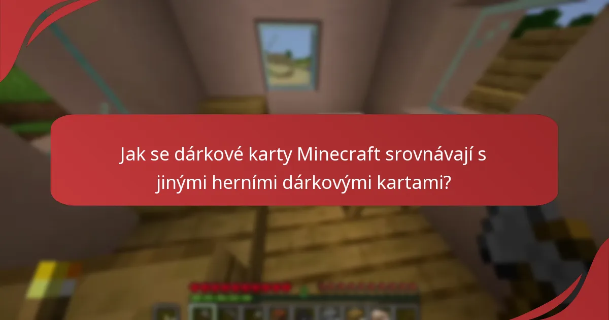 Jak se dárkové karty Minecraft srovnávají s jinými herními dárkovými kartami?