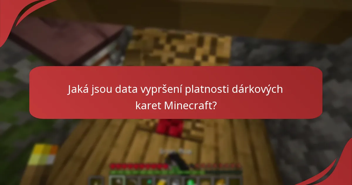 Jaké jsou běžné problémy s uplatněním dárkových karet Minecraft?