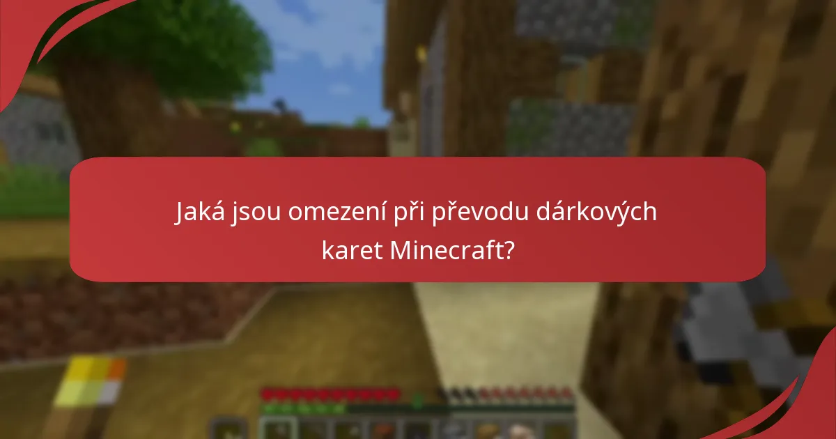 Jaké jsou běžné problémy s dárkovými kartami Minecraft?