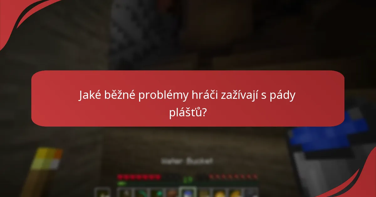 Kde mohu najít zdroje podpory pro problémy s pády plášťů?