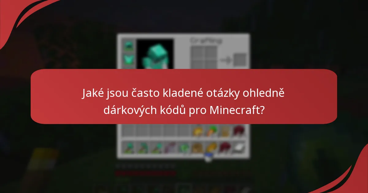 Jaký další obsah je zahrnut s dárkovými kódy pro Minecraft?