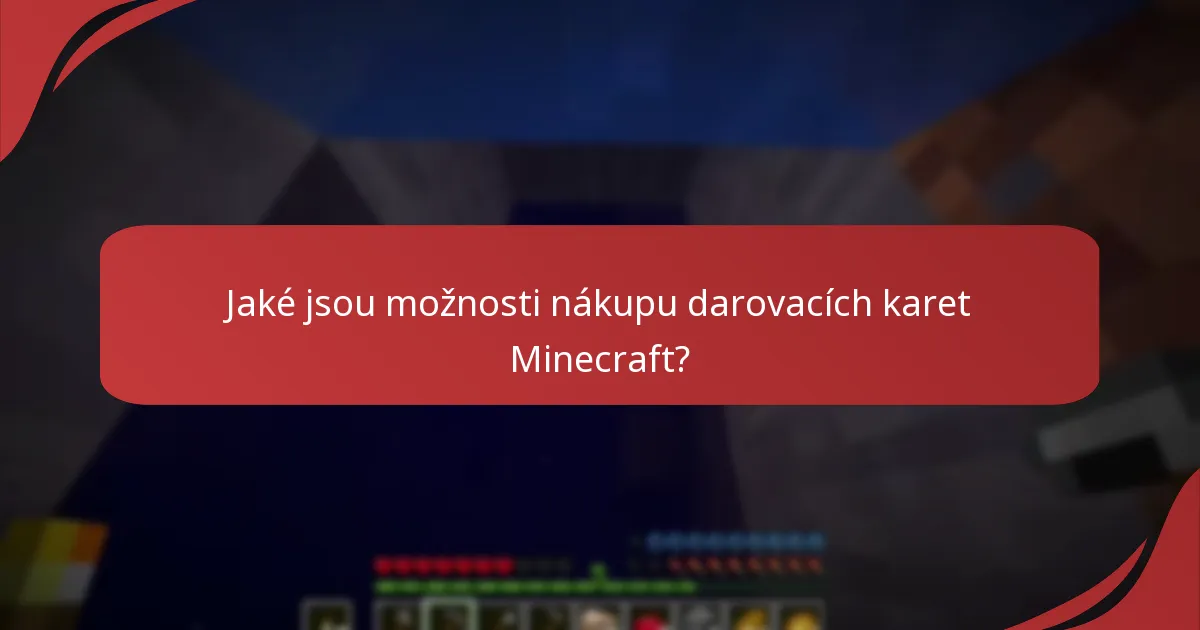 Kteří prodejci nabízejí darovací karty Minecraft?