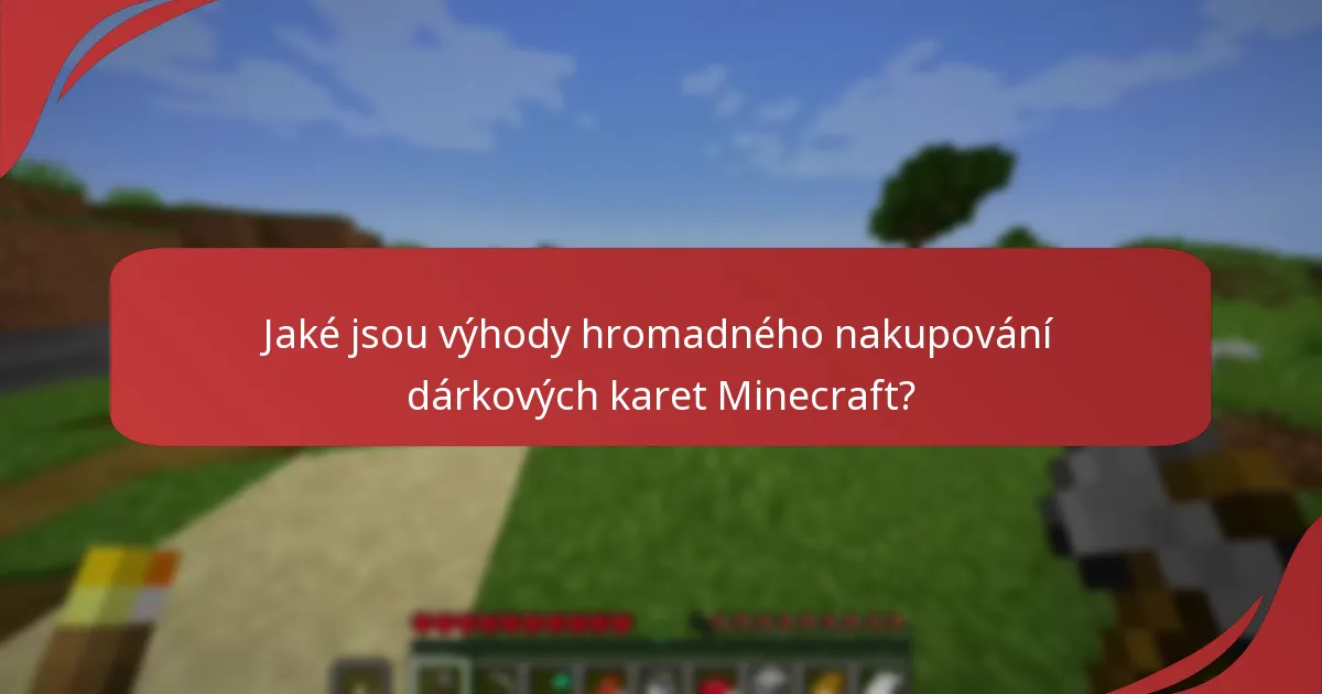 Kde můžete nakupovat dárkové karty Minecraft ve velkém?