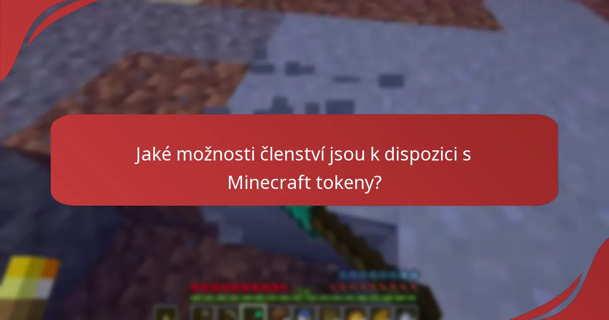 Jaký další obsah lze odemknout pomocí Minecraft tokenů?
