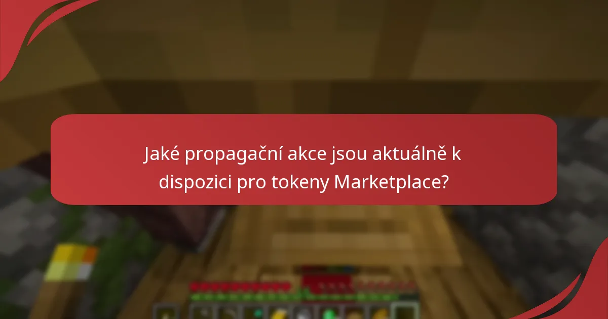 Jaké speciální předměty lze zakoupit pomocí tokenů Marketplace?